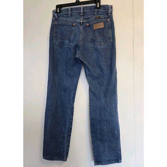 VTG Wrangler Jeans Mens 31x32 Cowboy Cut Slim Fit 13MWZ Casual Work Blue - Picture 5 of 8